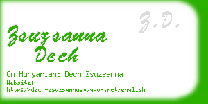 zsuzsanna dech business card